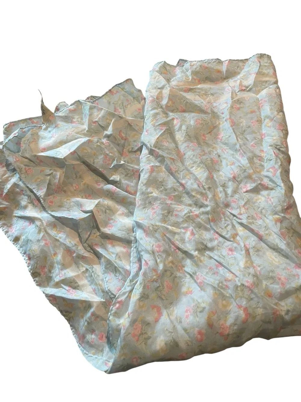 Sacha silk scarf Floral Blue and Pink silk scarf like new